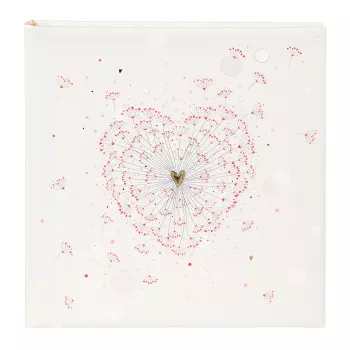 Album foto de nuntă Goldbuch Golden Heart 30x31 cm, 60 pagini albe, inimioare din folie aurie 08 062