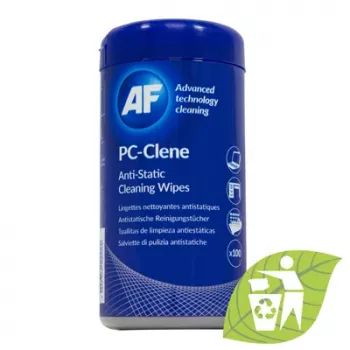 Șervețele universale de curățare AF APCC100 ECO PC-Clene pentru spații de lucru, 100 șervețele, antistatice, fără alcool, fără scame