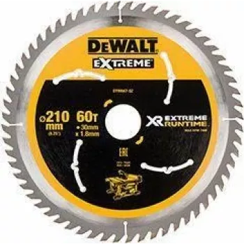 DEWALT Xtreme Runtime 210mm x 30mm 60Z Pânză de ferăstrău circular