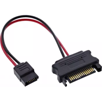 Cablu adaptor alimentare InLine® SATA, SATA mamă la SlimSATA tată, 0,15 m