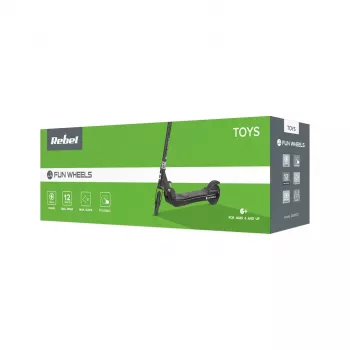 Trotinetă electrică REBEL FUN WHEELS BLACK 250W 25km/h anvelope pline 8
