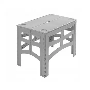 Masă de exterior pliabilă keeeper Timo L, Nordic Grey, 70 x 45 x 55 cm, capacitate de încărcare 80 kg