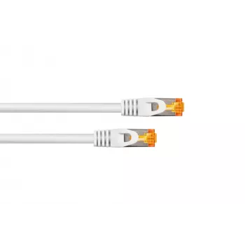 KABELMEISTER Cablu patch Cat.7 S/FTP RJ45, manta TPE, fără halogen, Alb, 3m