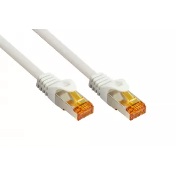 Kabelmeister Cablu patch RJ45 Cat.7 S/FTP, manta TPE, fără halogen, Alb, 7,5 m