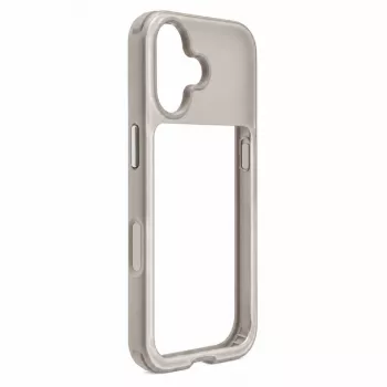 Evelatus Apple iPhone 17 LiveCase husă hibridă cu suport PC+TPU argintiu