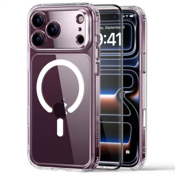ESR Classic Hybrid MagSafe & Tempered Glass Case for iPhone 17 Pro / 18 Pro Clear
