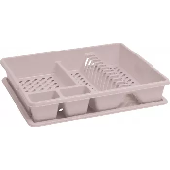 Suport de uscat vase cu efect rattan Curver 45x38x8,8 cm bej