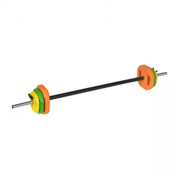 Set halteră din fontă REBEL ACTIVE 20 kg cu bară de 140 cm