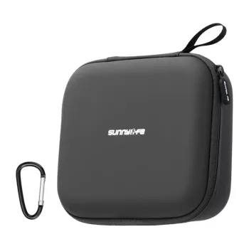 Husă din piele Sunnylife NE2-B122-D cu buzunar din plasă pentru DJI Neo 2, neagră