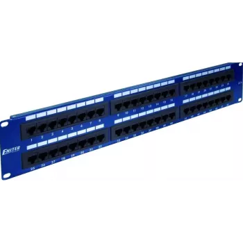 PANOU EMITERNET 19, 48XRJ45 UTP CAT.5E (2U) ALBASTRU DCN/PPFA652K488C5E