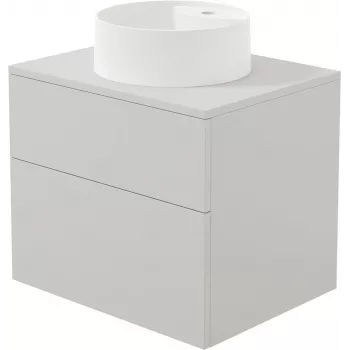 Corp de mobilier suspendat DEANTE cu lavoar din compozit de granit 360 mm alb/antracit