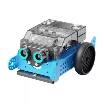 Robot educațional xTool mBot2 V1.0 cu CyberPi, Wi-Fi, Bluetooth, motoare cu encoder, senzor RGB quad, senzor ultrasonic, baterie reîncărcabilă, compatibil LEGO