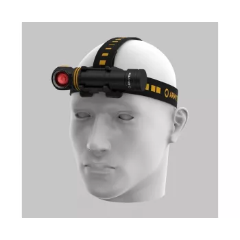 Lanternă frontală reîncărcabilă USB-C Armytek Elf C2 MAX WR, 2500 lm alb + 230 lm roșu, IP68, capac posterior magnetic, include acumulator 18650