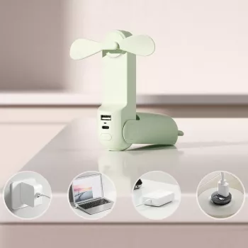 Ventilator de mână Jisulife 8, verde