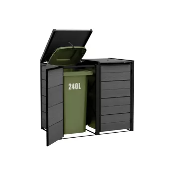 KETER Container de deșeuri 2x240L container de depozitare Hide Away gri