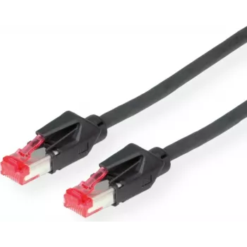 Dätwyler 21.05.0005 Cablu patch Cat 6 S/FTP, RJ-45 tată la RJ-45 tată, 0,5 m, negru, LSZH, 10 Gbps