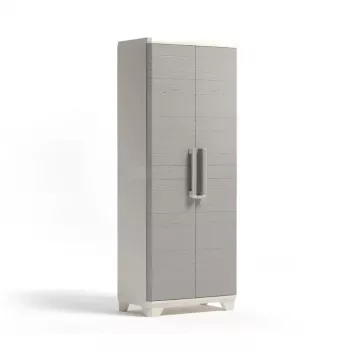 Dulap înalt KETER Linear Wood 68x39x173 cm bej deschis/gri deschis