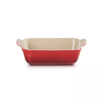 Vas de copt dreptunghiular LE CREUSET Heritage din gresie 19x14cm / 1,1L roșu