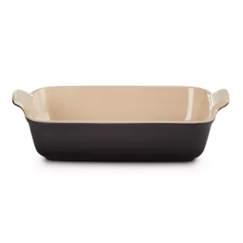 Vas de copt dreptunghiular Le Creuset Heritage din gresie 26x19cm / 2,4L negru