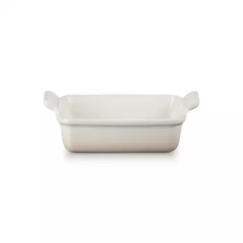Le Creuset Formă dreptunghiulară Heritage din gresie 19x14cm / 1,1L alb