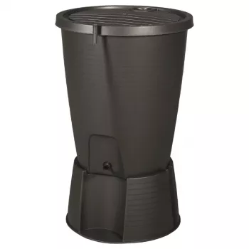 Butoi de apă de ploaie KETER Indigo + suport, 200 L, gri