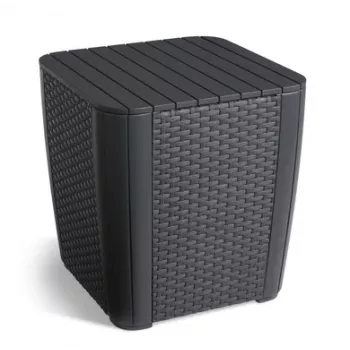 Masă de grădină/cutie de depozitare KETER Luzon Flat Wicker, gri