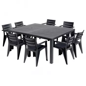 Masă de grădină KETER Julie Double Table (2 configurații), gri
