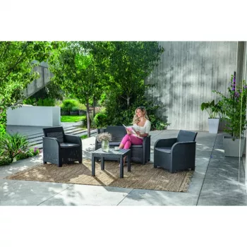 Set de mobilier de grădină KETER Rosalie cu masă Classic gri
