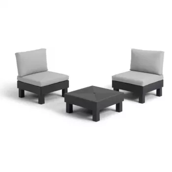 Set de mobilier de grădină KETER Elements Balcony Set, gri/gri deschis