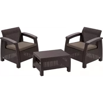 Set de mobilier de grădină KETER Corfu Weekend, maro