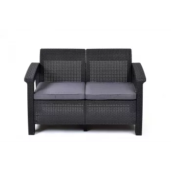 Canapea de grădină dublă KETER Corfu Love Seat, gri