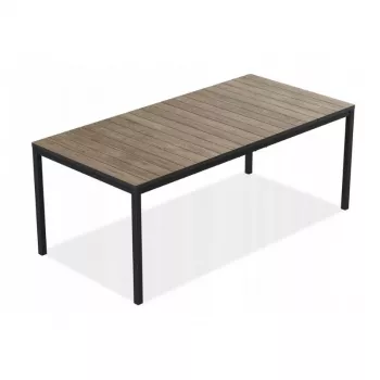 Masă de grădină KETER Deco Porto Nova 200, nuc/negru