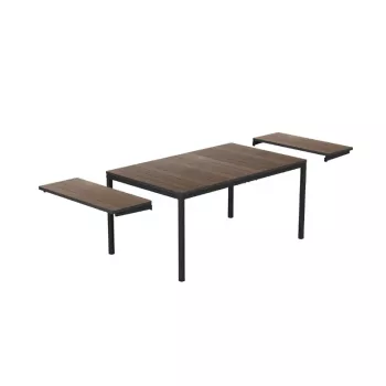 Masă de grădină extensibilă KETER Deco Porto Nova Extendable 200-280, nuc/negru