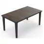 Masă de sufragerie de grădină Keter Futura Deco, grafit/nuc, 29216482533