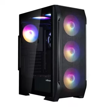Carcasă PC Zalman N7 PLUS V2 ATX Mid Tower, 7 ventilatoare ARGB 120mm, sticlă călită, neagră