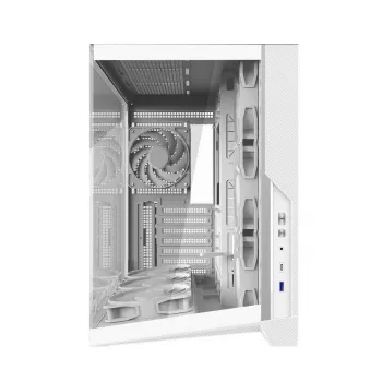 Carcasă PC Zalman D40 White ATX Mid-Tower cu 7 ventilatoare ARGB și sticlă călită