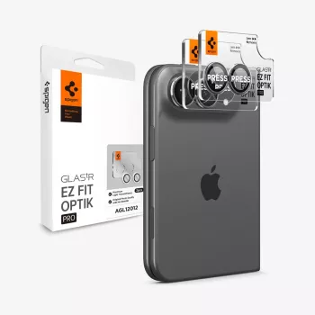 Protecție pentru obiectiv Spigen Glas.Tr Camera EZ FIT Optik Pro pentru Apple iPhone Fold, alb, 2 buc.