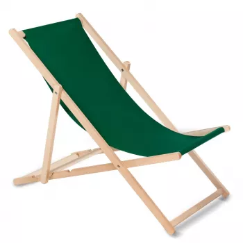 Șezlong clasic din lemn de fag GreenBlue GB183, verde închis