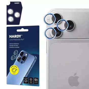 Protecție pentru lentile 3MK PROTECTION HARDY Lens Protection Pro pentru Apple iPhone 18 Pro / 18 Pro Max, albastru deschis