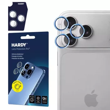 Protecție pentru lentile 3MK PROTECTION HARDY Lens Protection Pro pentru Apple iPhone 18 Pro / 18 Pro Max, albastru deschis