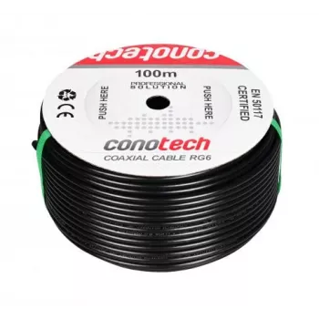 Cablu coaxial CONOTECH NS-557 NS113TRI HQ PE umplut cu gel negru 100m