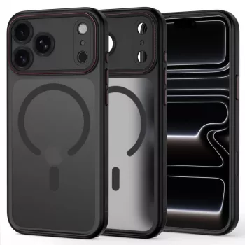 TECH-PROTECT MAGCAM MAGSAFE IPHONE 17 PRO MAX / 18 PRO MAX MATTE BLACK/RED