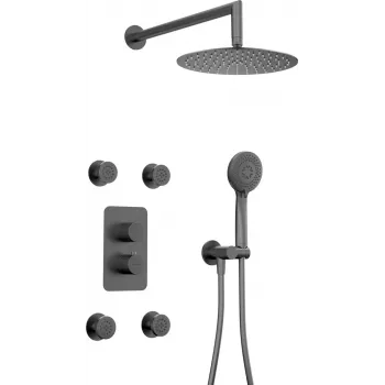 Set de duș îngropat cu box termostatic DEANTE - cu cap de duș