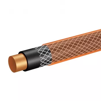 Furtun de grădină NEO TOOLS 15-802 1/2 inch x 50 m cu 4 straturi, presiune de rupere 25 bar, rezistent la UV și alge, PVC flexibil fără răsucire, verde