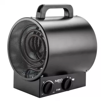 NEO TOOLS 90-065 Electric Space Heater Stainless Steel 2000 W Black