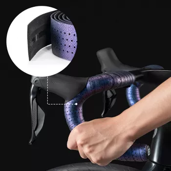 Bandă de ghidon Rockbros din silicon perforată cu efect cameleon - violet
