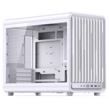 Jonsbo D33 STD carcasă PC Mini Tower albă, sticlă securizată, mATX/Mini-ITX, USB-C