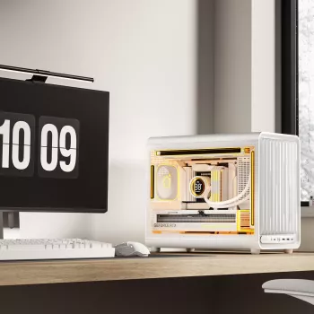 Jonsbo D33 STD carcasă PC Mini Tower albă, sticlă securizată, mATX/Mini-ITX, USB-C