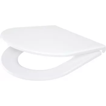 Capac WC slim DEANTE CGN_6SOZ cu soft-close și quick-release, formă D, alb