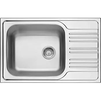 Chiuvetă de bucătărie din oțel DEANTE ZEX 311B cu 1 cuvă și scurgător, inox, reversibilă, 780x435 mm
